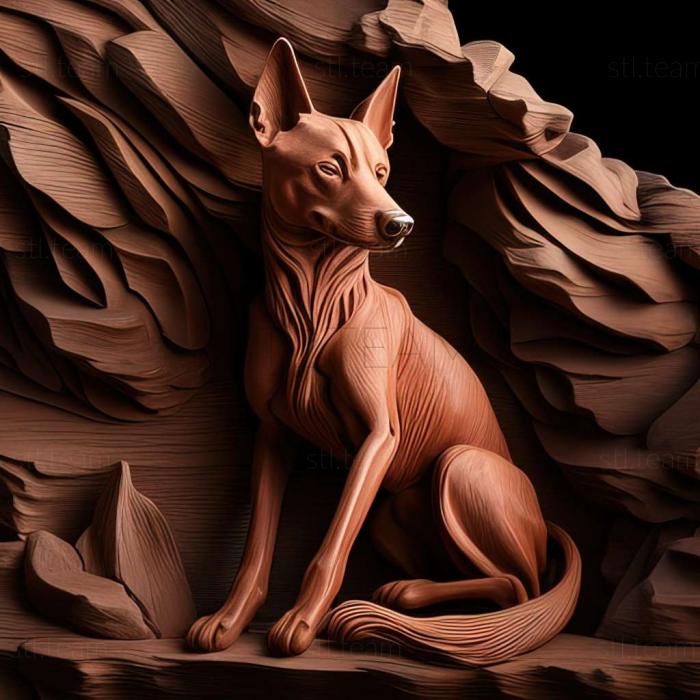 3D model Cirneco del Etna dog (STL)